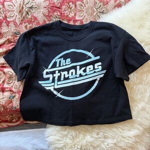 The Strokes Black Women’s Crop Tshirt Small
